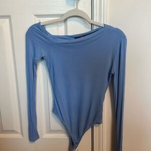 Asymmetrical long sleeve bodysuit